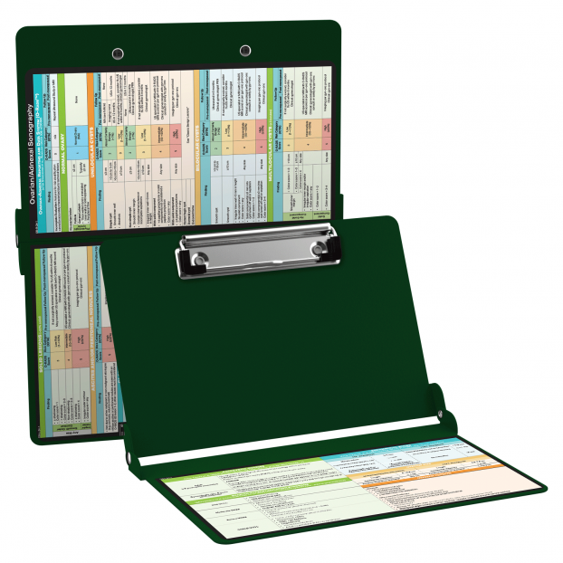 WhiteCoat Clipboard® - Green Ovarian/Adnexal Sonography Edition
